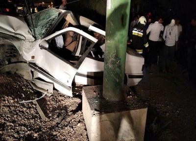 خبرنگاران سانحه رانندگی در جهت تهران - پرندک جان 6 نفر را گرفت
